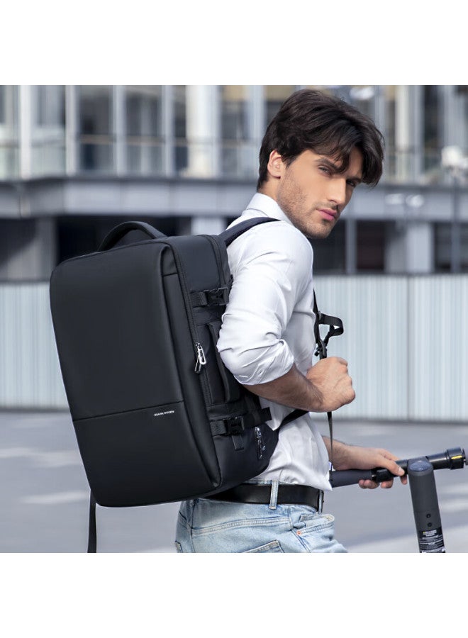MARK RYDEN Marco Leiden Backpack, Business Commute Laptop Bag, Travel Expandable Mr9822 Elegant Black Expandable Model - Image 5