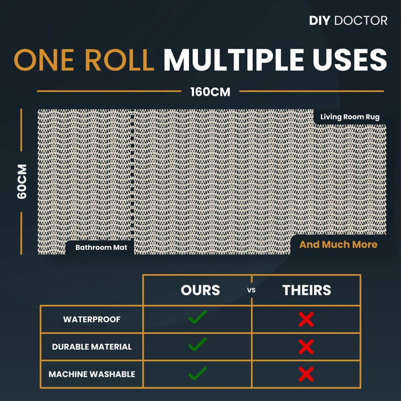 DIY Doctor Anti Slip Rug Underlay 160x60cm Rug Gripper - 1 Pack - Image 5