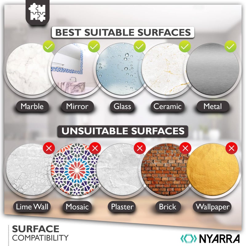 Nyarra Soap Holder for Bathroom, Non-Drill Wall Mount Magic Sticker Self Adhesive Soap Stand for Bathroom with Removable Drain Tray [NR-1348] acrylonitrile butadiene styrene abs - Image 5