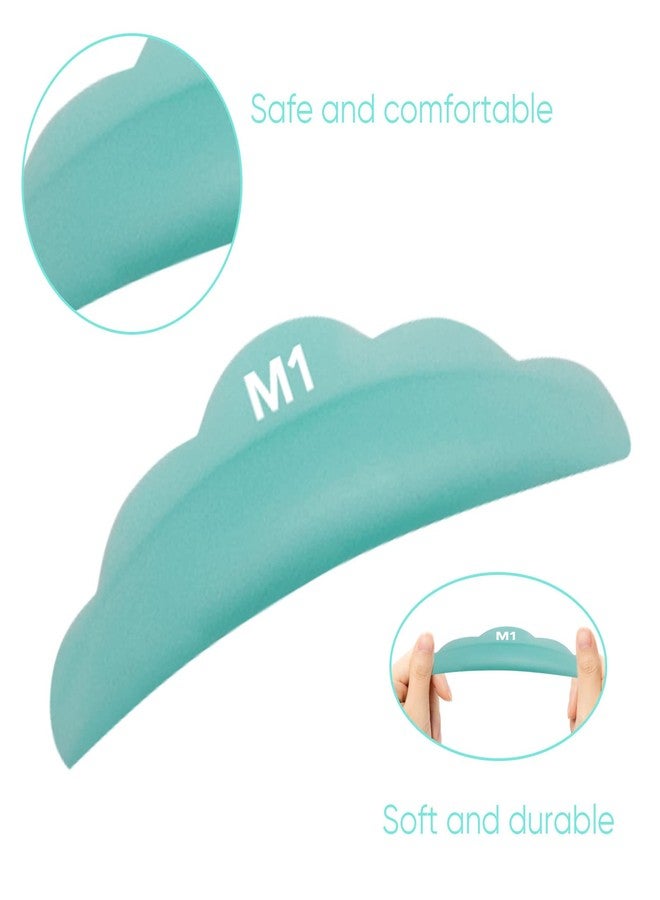 Libeauty Lash Lift Pads Small Soft Under Eye Pad Medium Eyelash Perm Silicone Rods Large Makeup Beauty Tool Set 5 Sizes 10 Pcs Total (green pads) - Image 2