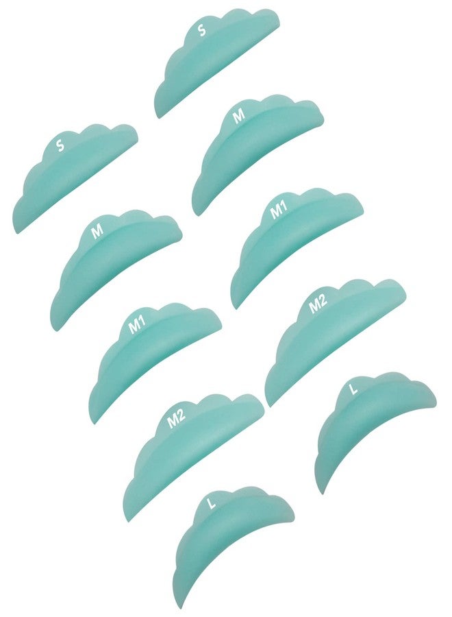 Libeauty Lash Lift Pads Small Soft Under Eye Pad Medium Eyelash Perm Silicone Rods Large Makeup Beauty Tool Set 5 Sizes 10 Pcs Total (green pads) - Image 1