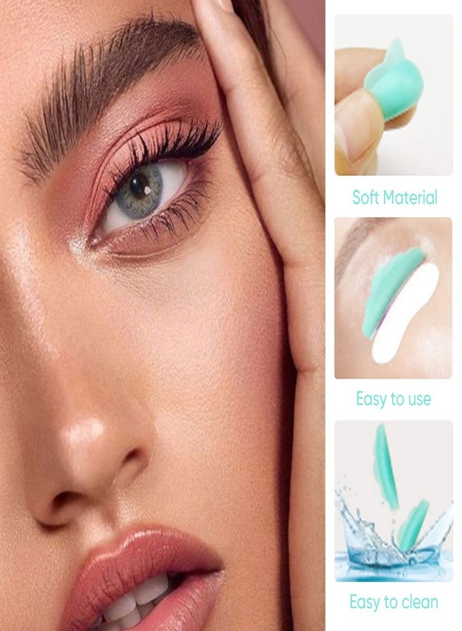 Libeauty Lash Lift Pads Small Soft Under Eye Pad Medium Eyelash Perm Silicone Rods Large Makeup Beauty Tool Set 5 Sizes 10 Pcs Total (green pads) - Image 5