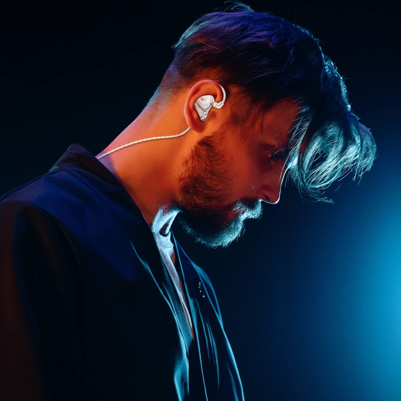BASN MMCX Triple Driver in-Ear Monitors with Rich Bass, HiFi Stereo IEM Earphones with Upgraded Detachable Cables for Audiophiles Musicians (Porcelain White) - Image 4