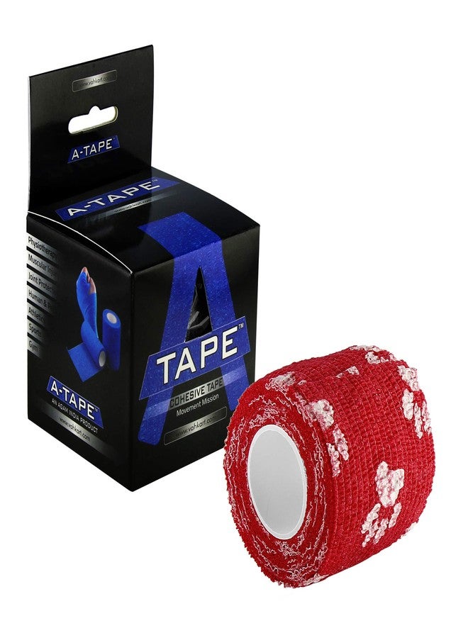 الشريط ضمادة لاصقة ذاتية اللصق من نوع A-Tape، مرنة، مصنوعة من الكريب، بنقشة مخالب حمراء (5 سم × 4.5 متر)، عبوة من قطعتين - Image 3