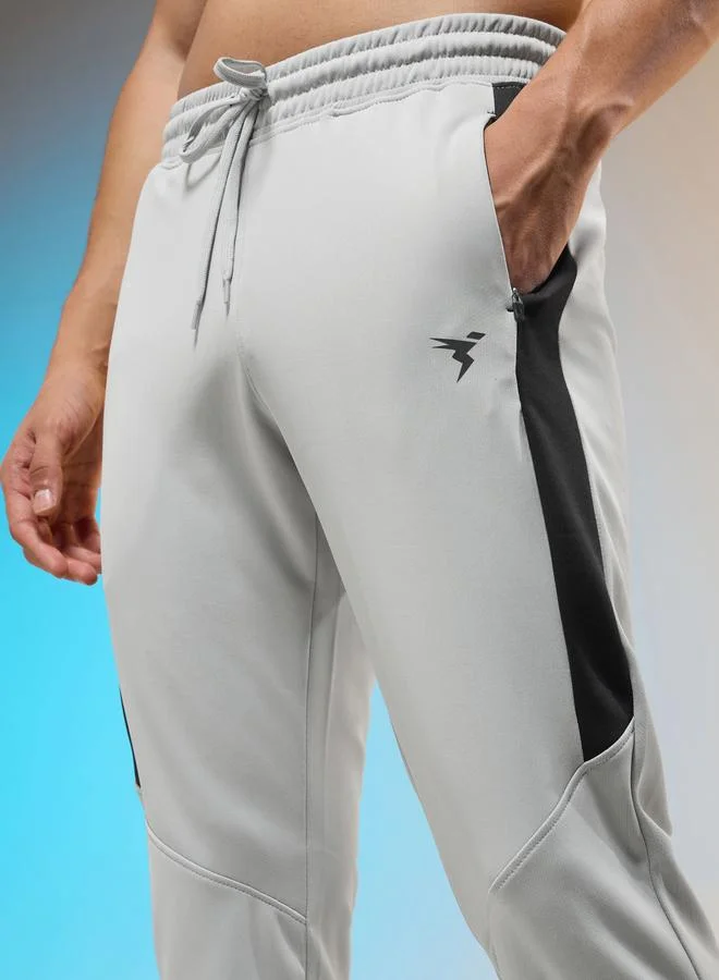 Technosport Technosport Men Grey Melange Slim Fit Track Pants
