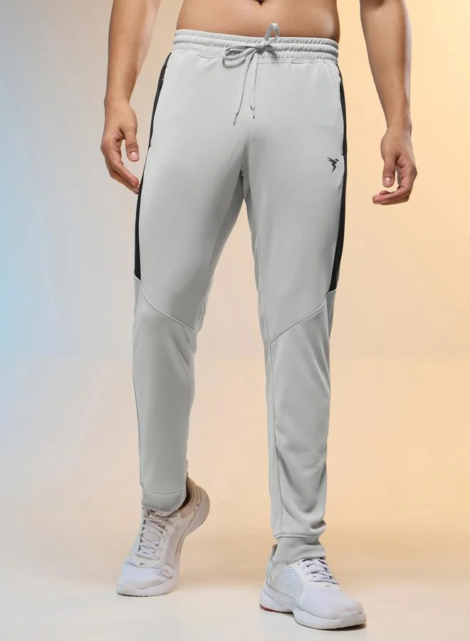 Technosport Technosport Men Grey Melange Slim Fit Track Pants