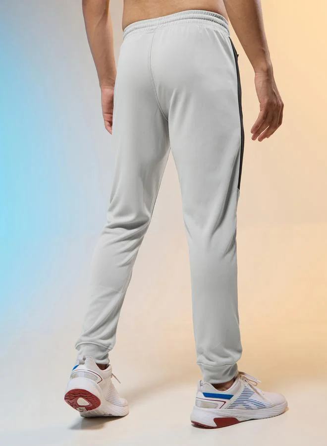 Technosport Technosport Men Grey Melange Slim Fit Track Pants