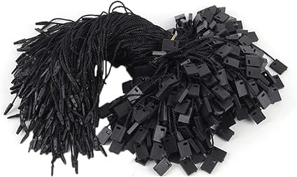 Self Lub 1000 Pcs Clothing Tag String, Durable Hang Tag Cords for Garments, Dress Hang Tag Strings for Retail & Boutique Use (Black) - Image 1