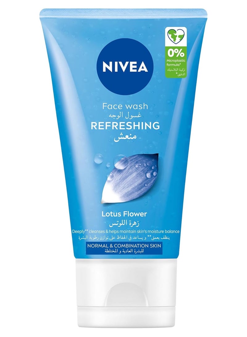 Nivea جل غسيل منعش زهرة اللوتس مع هيدرامين للبشرة العادية والمختلطة 150 مل - Image 3