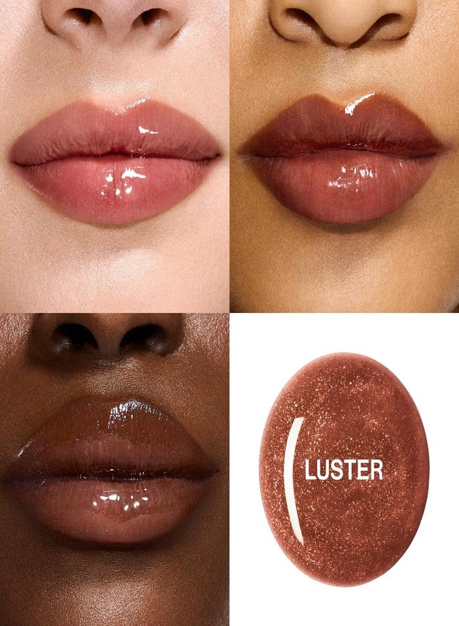 Smashbox Halo Plump + Glow Lip Gloss | Non-Sticky Glaze Finish, 6-Hour Shine with Hyaluronic Acid and Vitamin C+E, Luster (Rosey Brown Shimmer Sheer) - Image 3