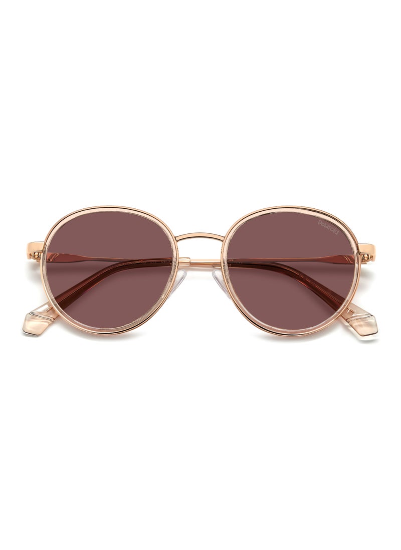 Polaroid Unisex Polarized Metal Sunglasses Pld 4173/G/S/X Violet 47 - Lens Size: 47.3 Mm - Gold Copp  - Image 4