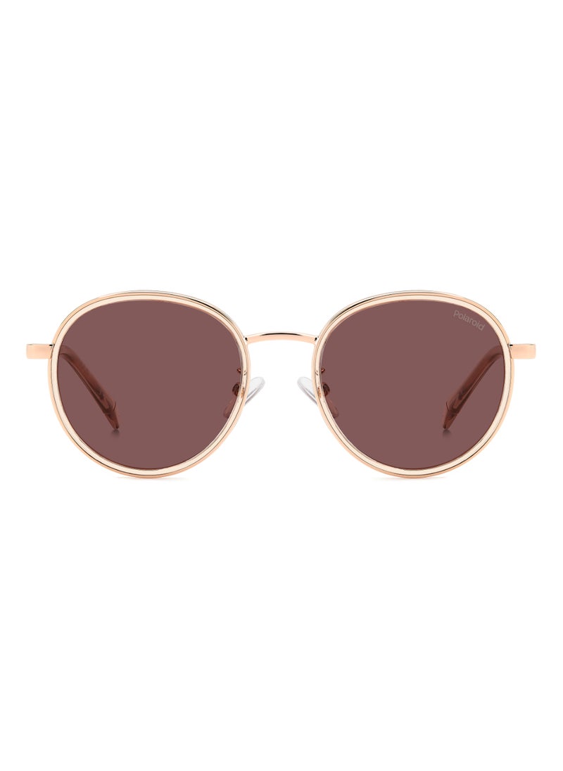 Polaroid Unisex Polarized Metal Sunglasses Pld 4173/G/S/X Violet 47 - Lens Size: 47.3 Mm - Gold Copp  - Image 3
