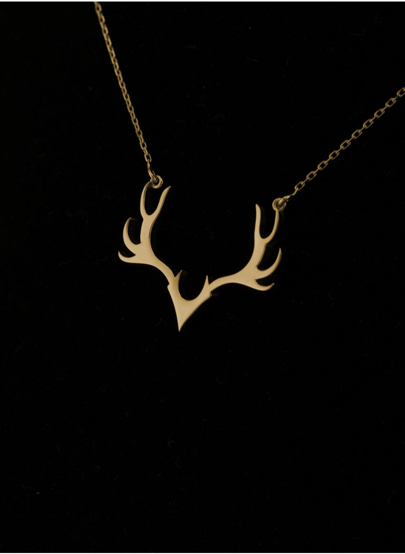 AAZ Jewellery L.L.C - Antler 18K Gold Necklace (18 inches) - Image 1