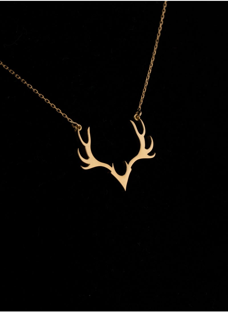 AAZ Jewellery L.L.C - Antler 18K Gold Necklace (18 inches) - Image 1