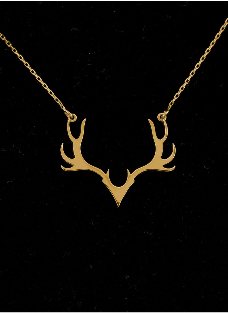 AAZ Jewellery L.L.C - Antler 18K Gold Necklace (18 inches) - Image 1