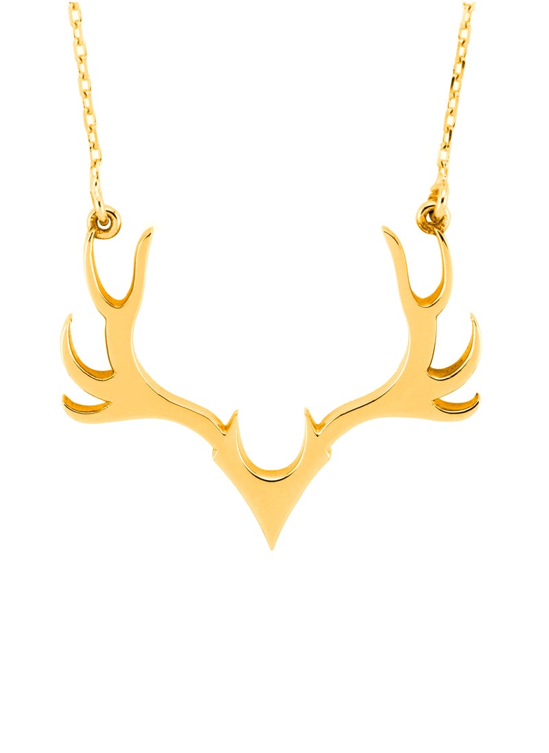 AAZ Jewellery L.L.C - Antler 18K Gold Necklace (18 inches) - Image 1