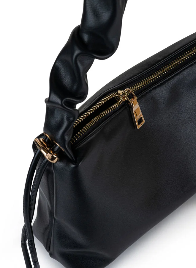 Vincci Women Solid Shoulder Bag with  Designed Strap and Zip Closure