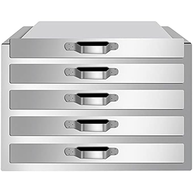 Garden 4 Layer Steamer 5 Drawers Rice Noodle Roll Machine Stainless Steel Steamer Kitchen Steamer Cookware for Commercial Home Kitchen Use 201Steel Size 201Steel40cm*50cm - Image 1