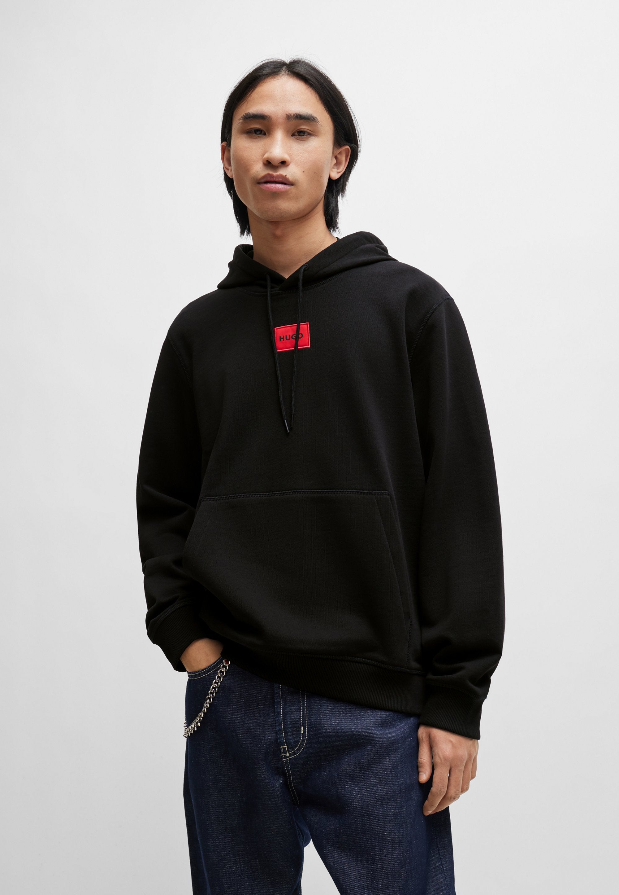 【関税込み】Hugo フーディ & ジップアップ BOSS - Zip-up hoodie with logo patch - Light Beige