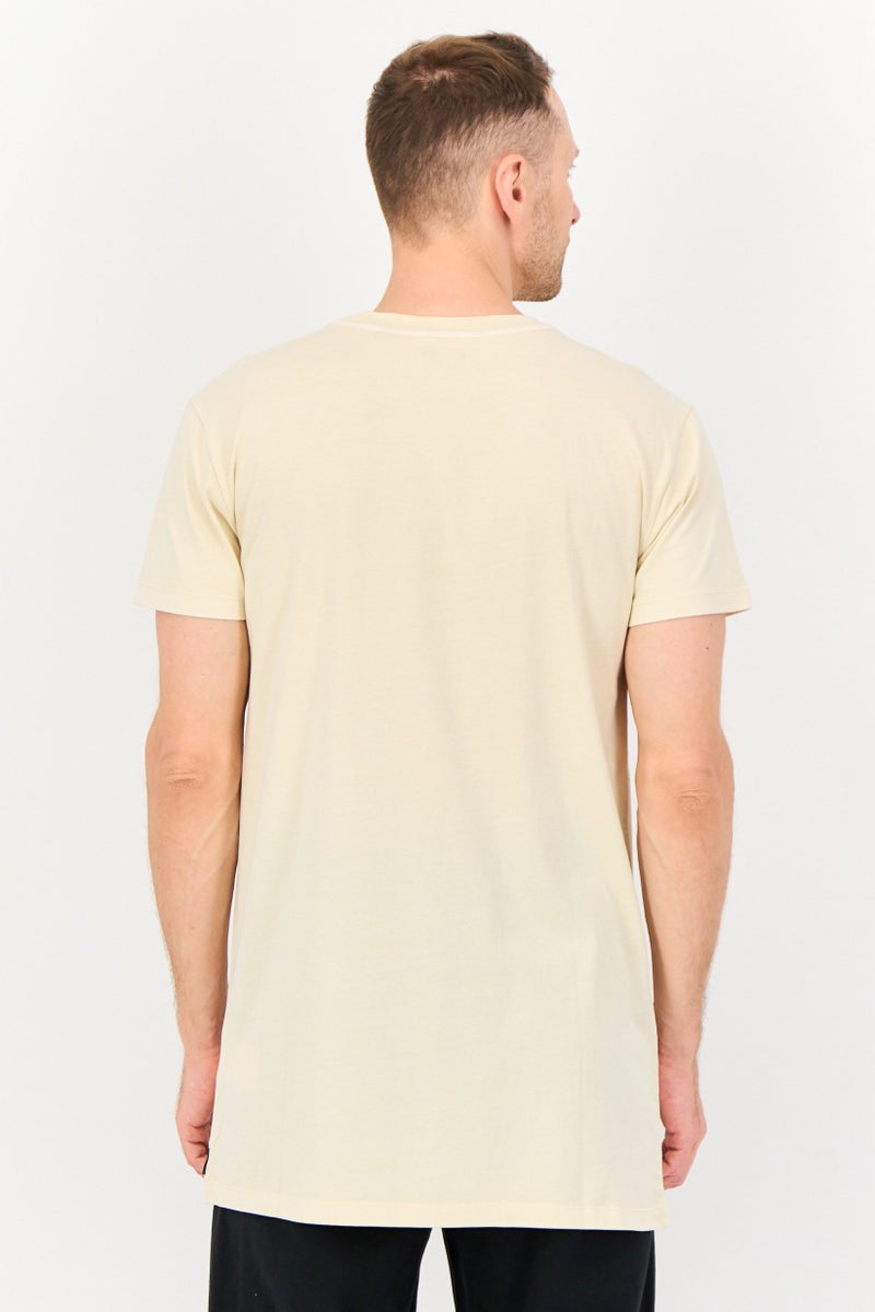 Hurley Men sportswear Fit Short Sleeves Outdoor T-Shirt, Tan  - Image 3