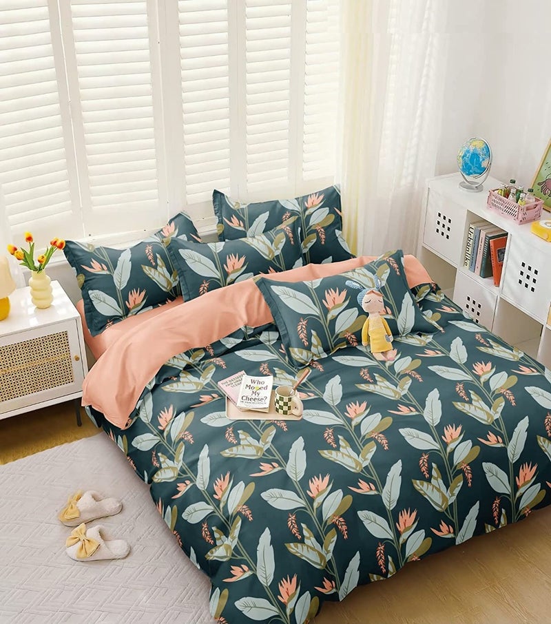 THE HOME STYLE 200TC Super Soft Glace Cotton Single Bed Duvet II Razai II Quilt II Comforter Cover II Dohar of Single Bed with Zipper (Single, 60x90 Inch) (Kelly Green) - Image 2