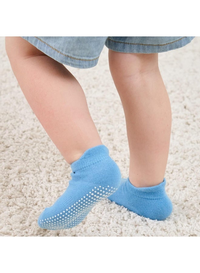 ZAPLES Zaples Baby Non Slip Grip Ankle Socks with Non Skid Soles for Infants Toddlers Kids Boys Girls - Image 4