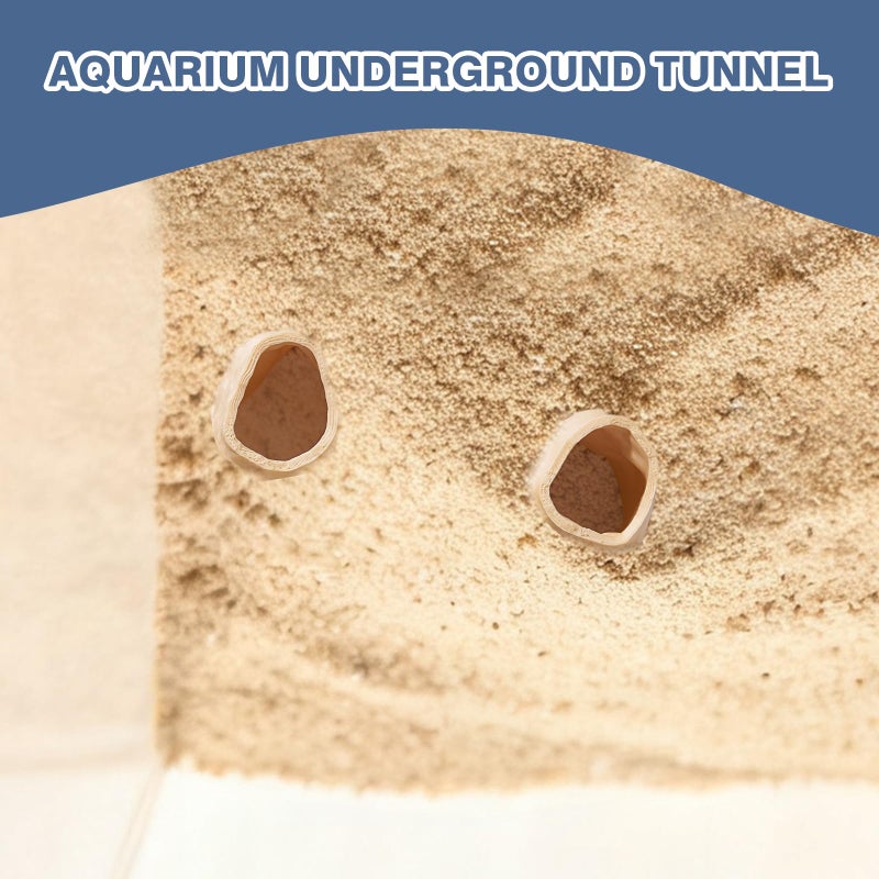 Swirge Aquarium Corner Cave, Underground Aquarium Cave Tunnel, Corner Viewing Fish Tank Hideout, Under Gravel Tunnel for Fish and Shrimp (Yellow) - Image 5