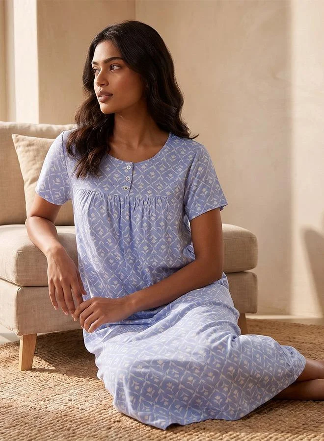 Intimates Viscose Floral Print Night Dress