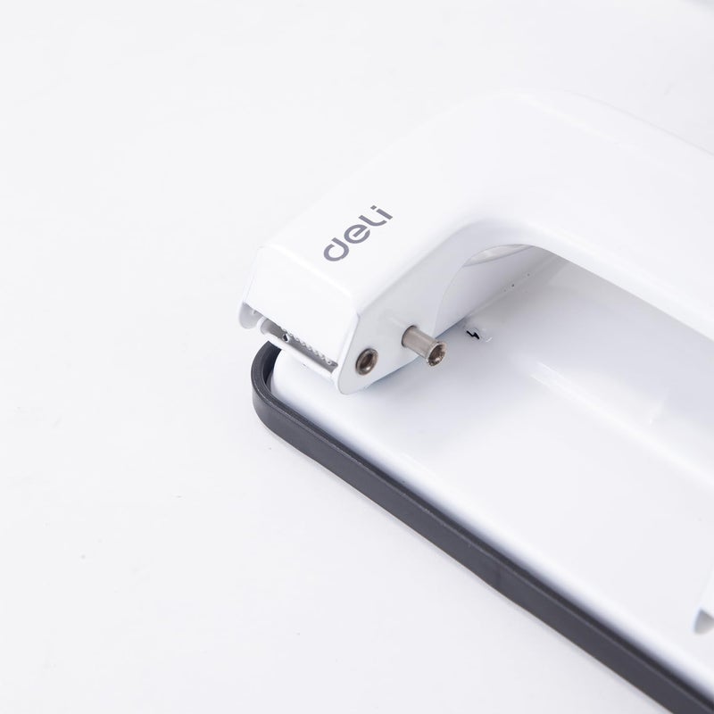 Deli E0136 Paper Punch - Removable Chip Tray, Office Essentials, Metal Handheld Punch, Office & School Stationery Tool, Pack of 2 - Image 3