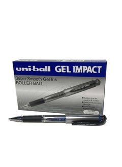 Uniball قلم جل امباكت برود من 12 قطعة برأس 1.0 مم وحبر أزرق  - Image 1