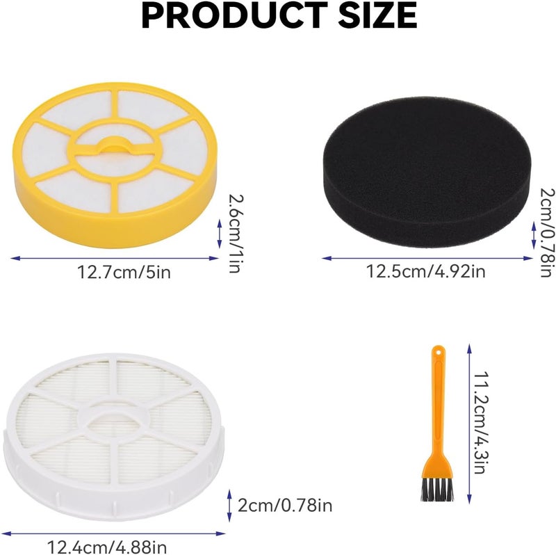 GreeSuit 6 Piece Filter Replacement Parts Compatible with Kärcher VC3 Vacuum Cleaner 1.198-125.0, 2.863-238.0 - Filter Set Accessories with 3 Dust Container Filters, 3 Special Foams and Cleaning Brush - Image 4
