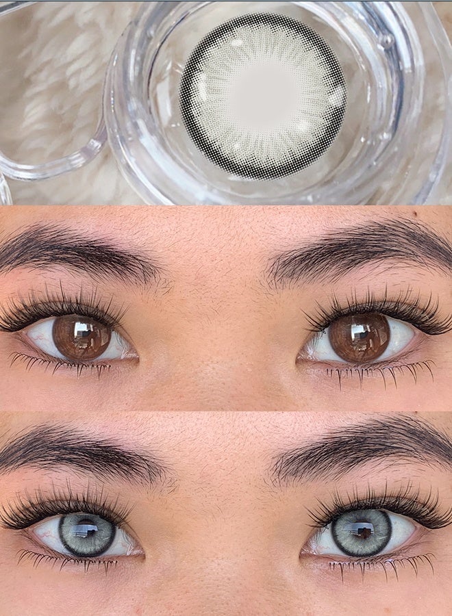 FRESH LADY Najia Gray Colored Contact Lenses, Yearly Disposable, Natural Look, Comfortable Daily Wear - Image 3