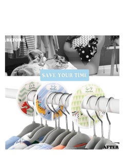 SYOSI Baby Closet Size Dividers, 12 PACK Baby Cloth Organizers Baby Clothes, for 0-24 Months & All Age, Nursery Decor, Baby Clothes Organizers, Fit All Standard 1.3 Inches Closet Rails  - Image 3