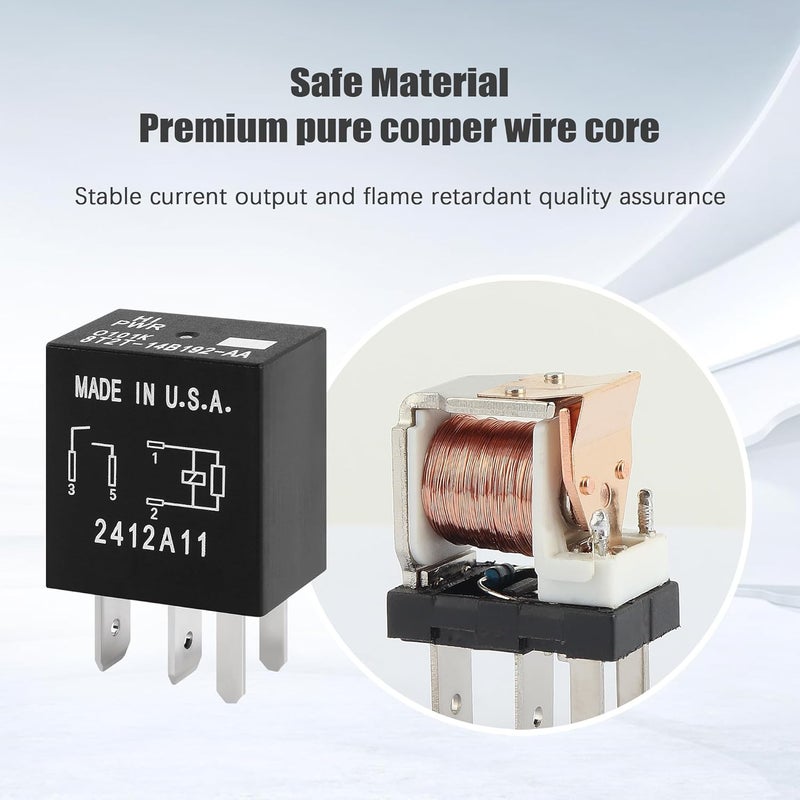 NHHC 2PCS 12V Automotive Relay for Ford Lincoln - Image 3