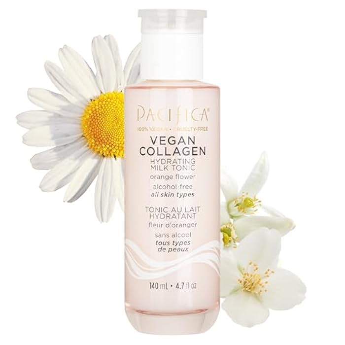 Pacifica Vegan Collagen Hydrating Milk Tonic – Alcohol-Free Milky Toner & Essence Moisturizing Vegan Collagen Face Tonic w/Hyaluronic Acid, Chamomile Jasmine All Skin Types Vegan Dermatologist Tested - Image 1