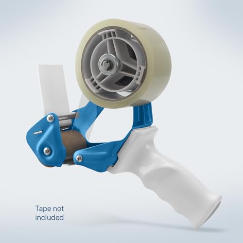TAPEWELL مسدس شريط تابيول الثقيل الإطار المعدني - نواة 3 بوصة مع مقبض مريح خاص - موزع شريط التعبئة مع شفرة فولاذية مقسية ممتازة للفات الشريط 2 بوصة - Image 5