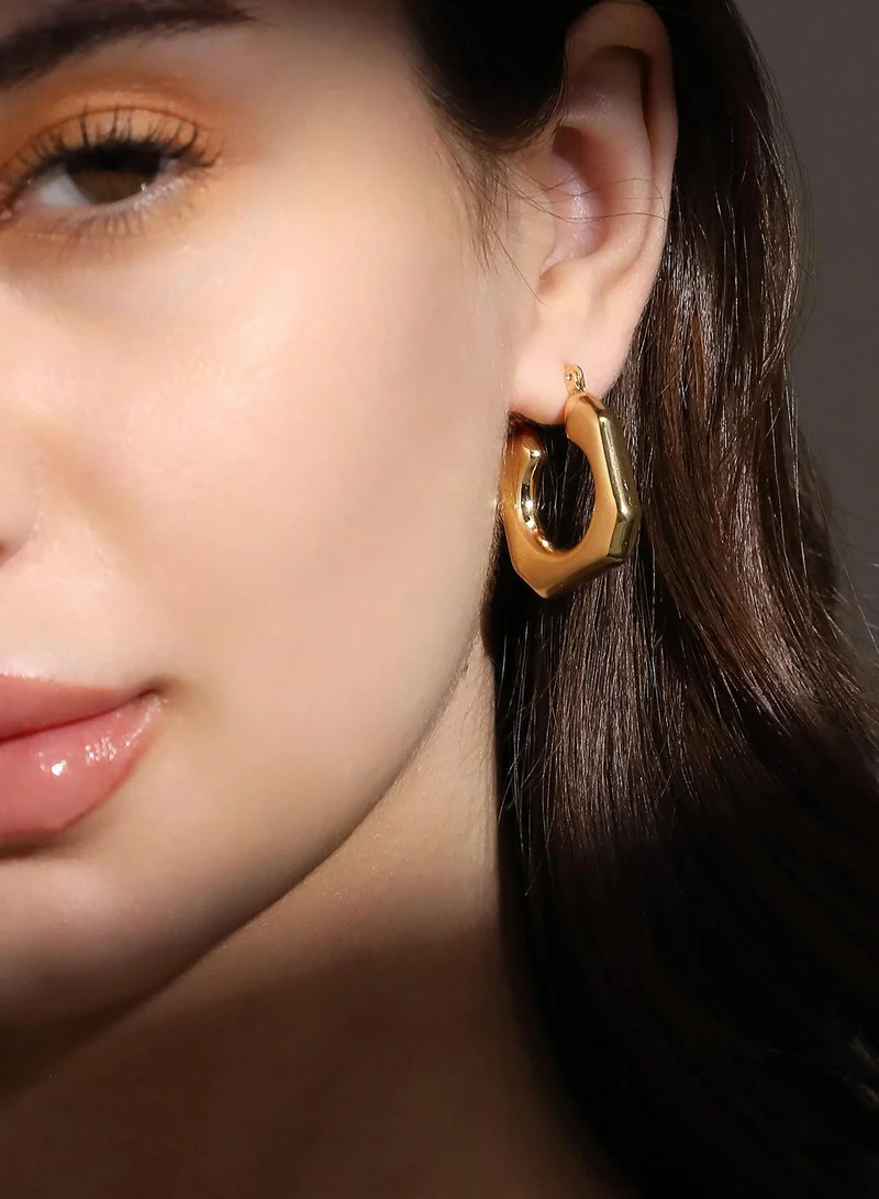 SOHI Hexa Artificial Hoop Earring Jewellery