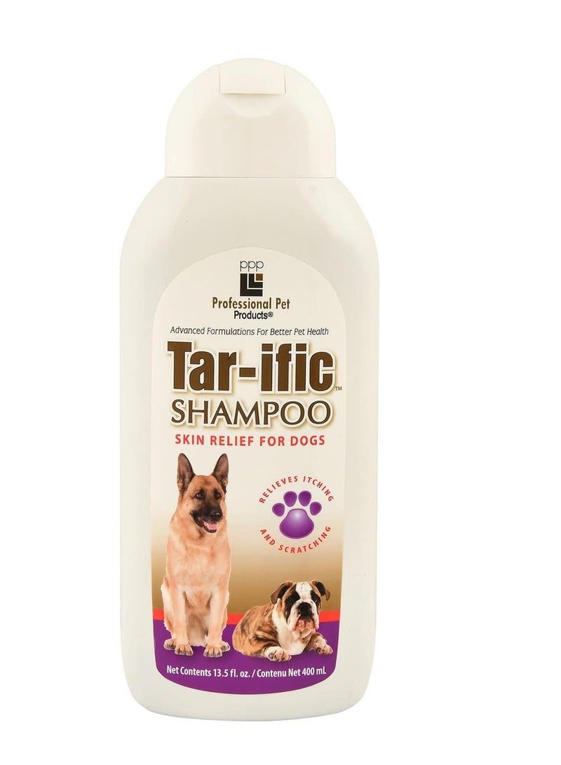 PPP Tar-ific Skin Relief Shampoo for Dogs - Soothe Hot Spots, Dryness, Flaking & Itching - Nourishes & Relieves Skin Issues - 13.5 fl oz.