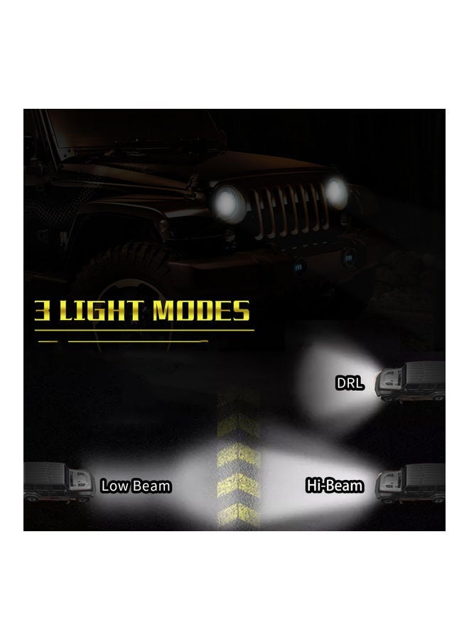 MUNTAQI 7-Inch Waterproof Round Shaped LED Front Headlight For Jeep Wrangler JK LJ - Image 5