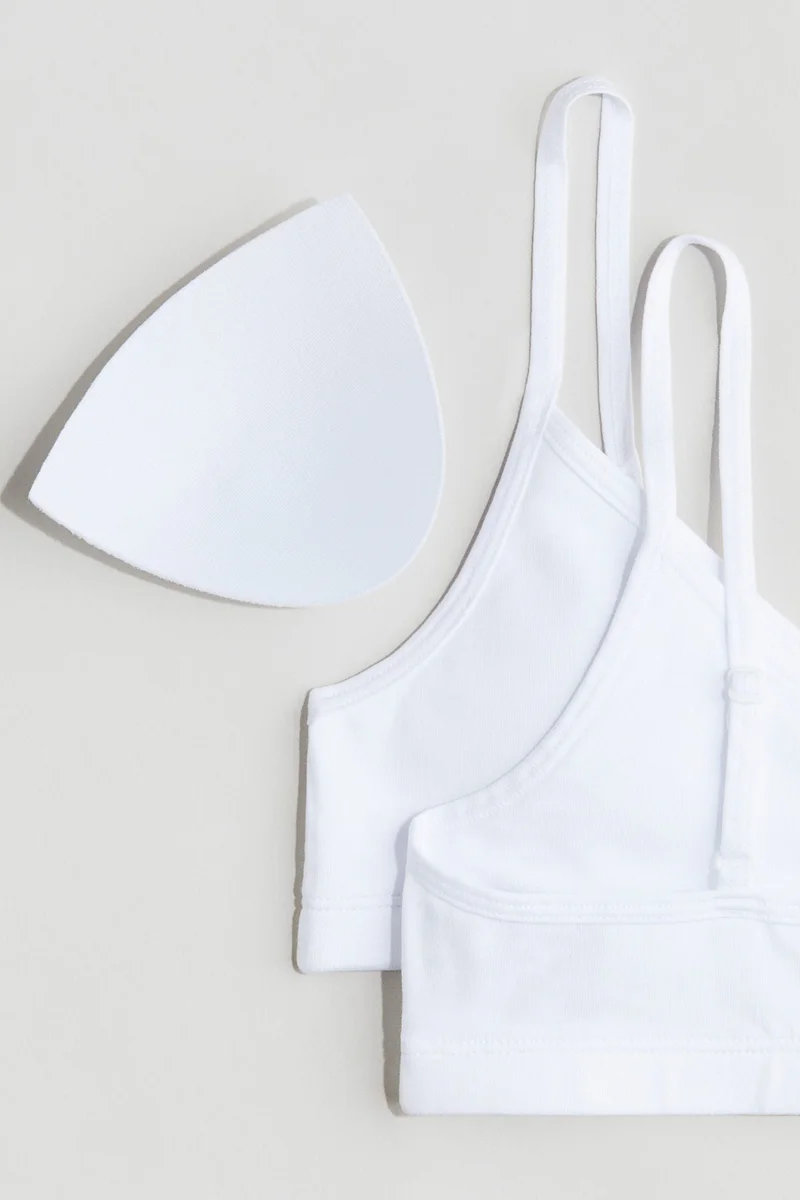 H&M 2-pack padded crop tops