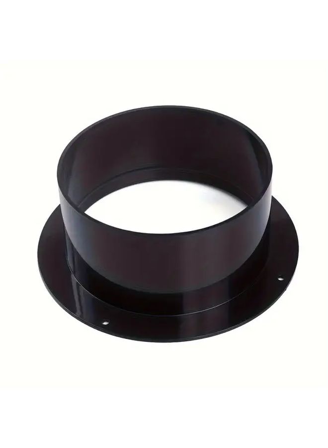 Heavy Duty ABS Duct Connector Flange 4 Inch Black for HVAC Ventilation - Image 2