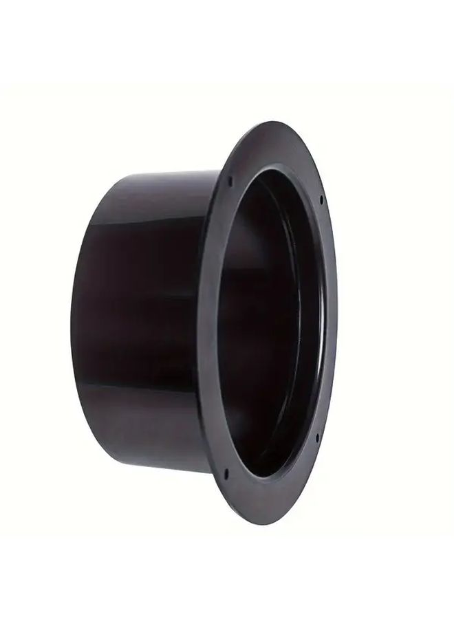 Heavy Duty ABS Duct Connector Flange 4 Inch Black for HVAC Ventilation - Image 1