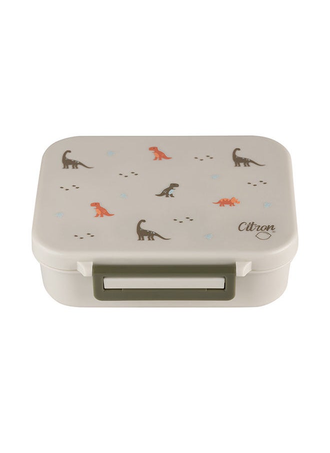 Citron Tritan Snackbox With 3 Compartments For Kids, Leak Proof And Bpa Free - Dino Green  - Image 2