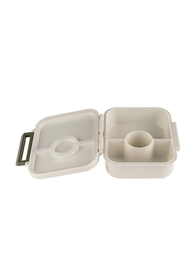 Citron Tritan Snackbox With 3 Compartments For Kids, Leak Proof And Bpa Free - Dino Green  - Image 4