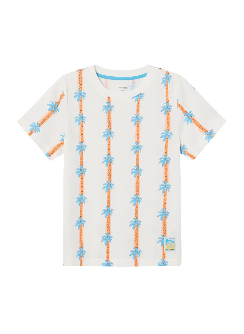 Balabala Kids Boy Round v-neck short-sleeved T-shirt
