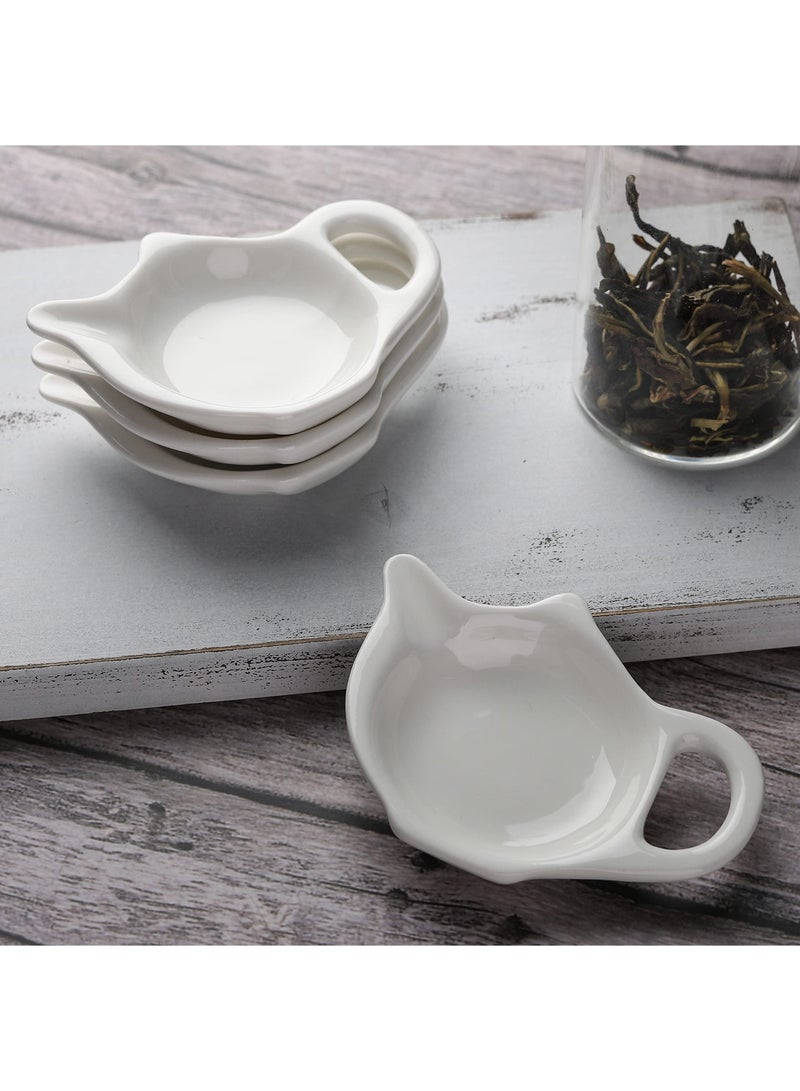 5 Pcs Tea Bag Holder for Used Tea Bag, Teapot Shaped Tea Bag Coasters, Keep Your Tea Time Tidy and Organized with Tea Bag Saucers - Image 3