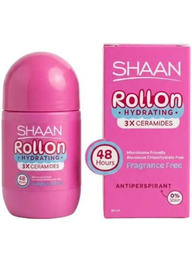 Shaan Hydrating Roll on Fragrance Free 60 ml - Image 1