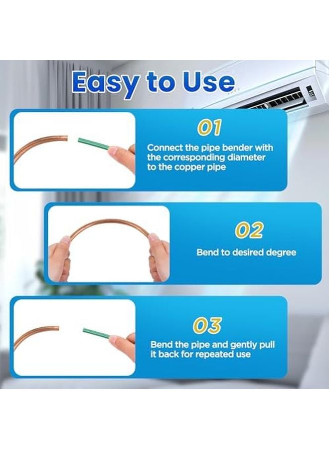 4M Copper Tube Bender Kit 6pcs 1 4 1 2 3 8 5 8 3 4 7 8 Inch AC Pipe Bending Tool - Image 5