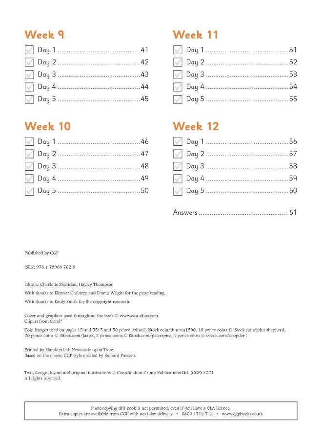 كتاب الممارسة اليومية للرياضيات الذهنية KS1 للسنة 2: الخريف - Image 4