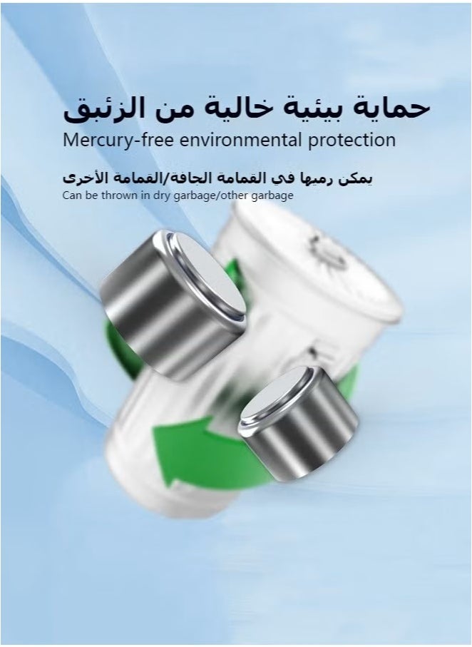 باور ون P10 عبوة من 60 قطعة من بطارية المعينات السمعية الأصلية بطارية تدوم طويلاً وثابتة بجهد 1.45 فولت تدوم من 3 إلى 10 أيام بطارية خالية من الزئبق وصديقة للبيئة مناسبة للاستخدام في المعينات السمعية للقناة العميقة  - Image 3